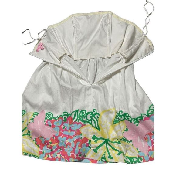 Lilly Pulitzer Lottie Women's Multicolor Strapless Floral Dress Size 0 - Picture 11 of 14